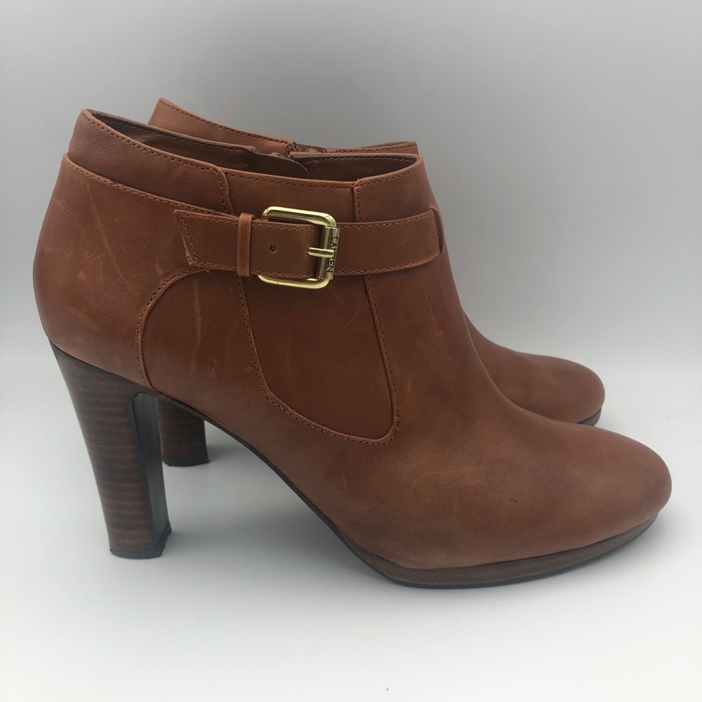 Lauren Ralph Lauren Maleah Leather Bootie 9.5B